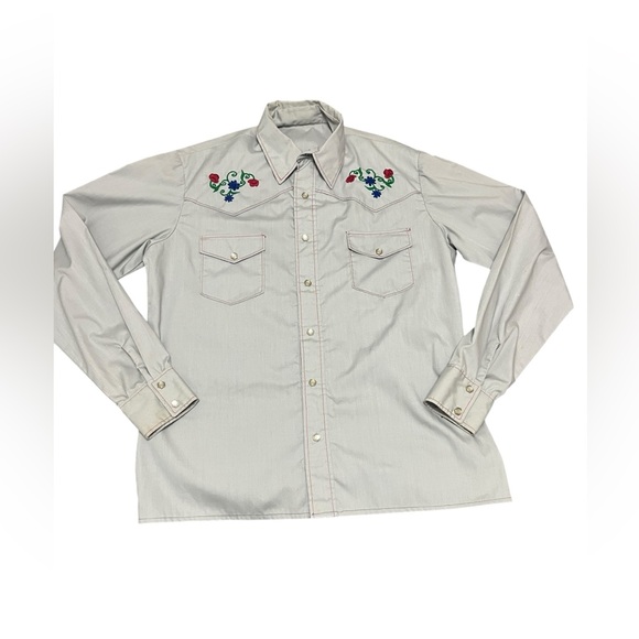 Vintage Men’s Embroidered Western Shirt - Picture 1 of 10